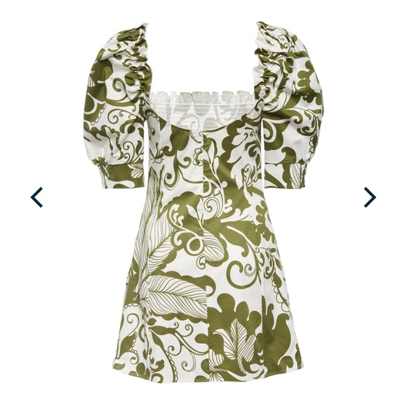 NWOT La Double J Mini Sexy Dress Marea Olive in Heavy Stretch Cotton Size Small - Picture 4 of 9